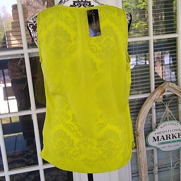 NWT Conrad C Size 8 Sleeveless Lime Green Top - Picture 3 of 7